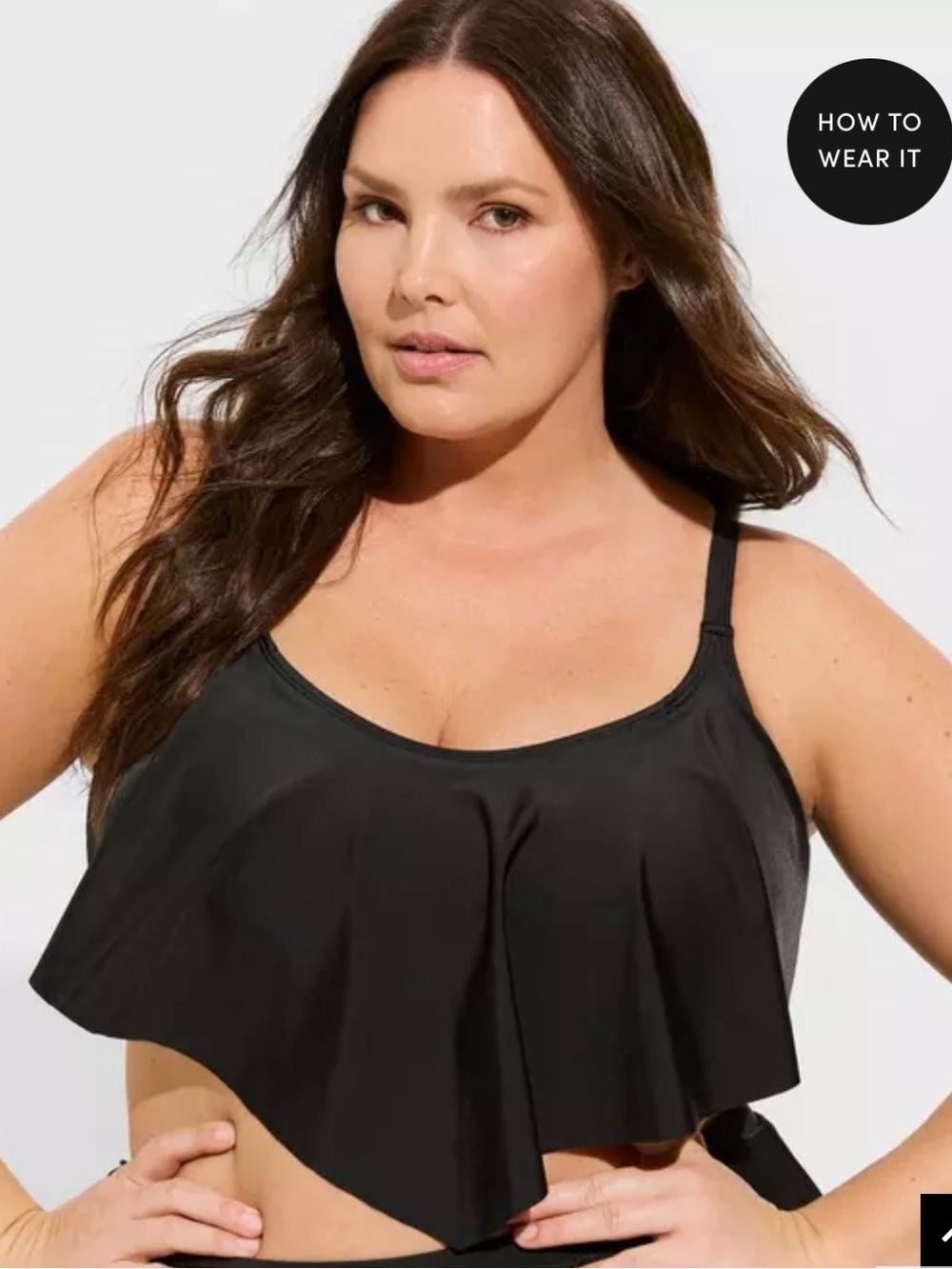 Torrid Wireless Flounce Bikini Top, 3x